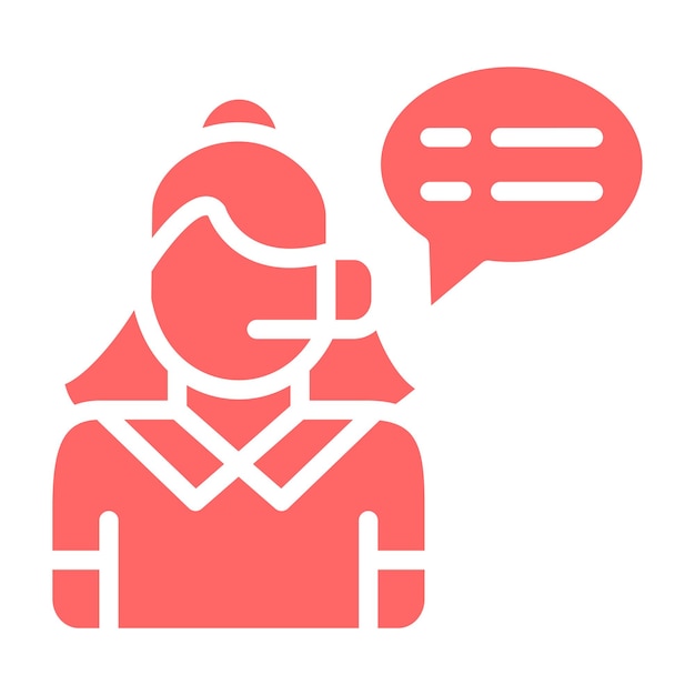 Estilo del icono del consultor de diseño vectorial