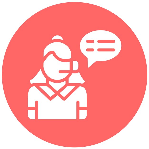 Estilo del icono del consultor de diseño vectorial