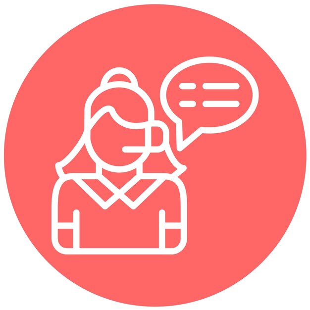 Estilo del icono del consultor de diseño vectorial