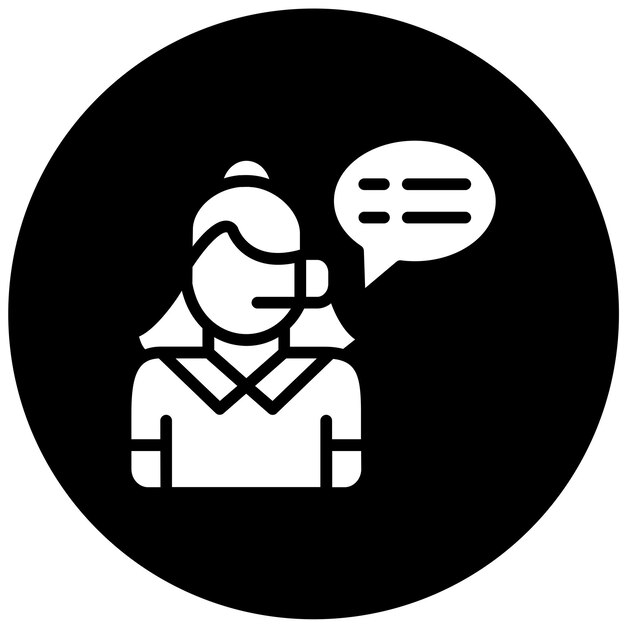 Estilo del icono del consultor de diseño vectorial