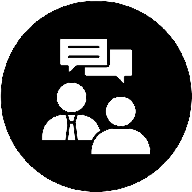 Estilo de icono de consultoría de diseño vectorial