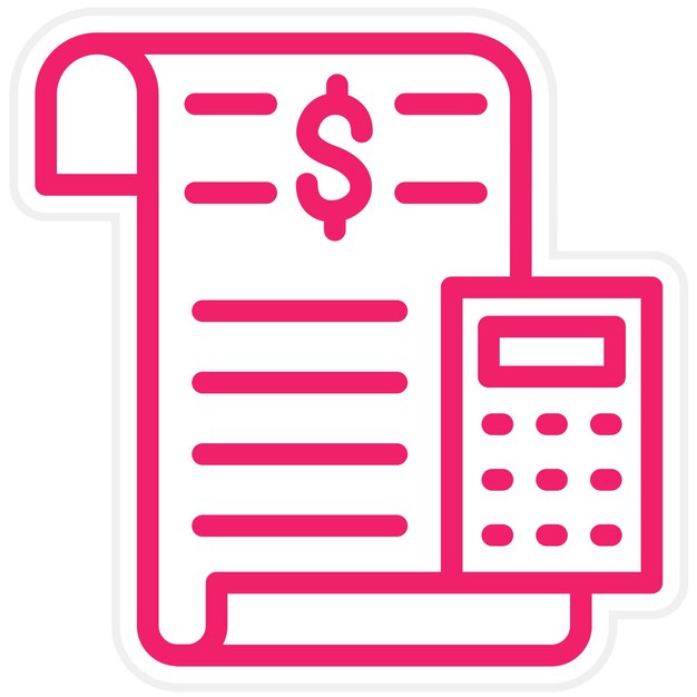 Estilo de icono de contabilidad de diseño vectorial
