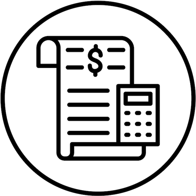 Estilo de icono de contabilidad de diseño vectorial