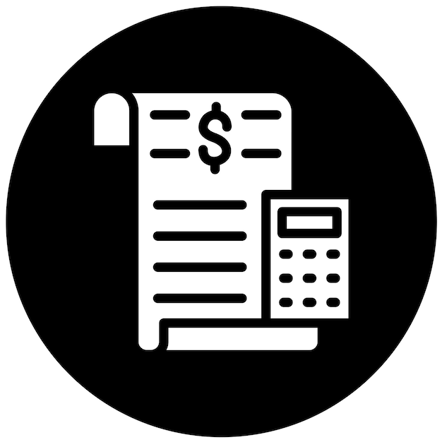 Estilo de icono de contabilidad de diseño vectorial