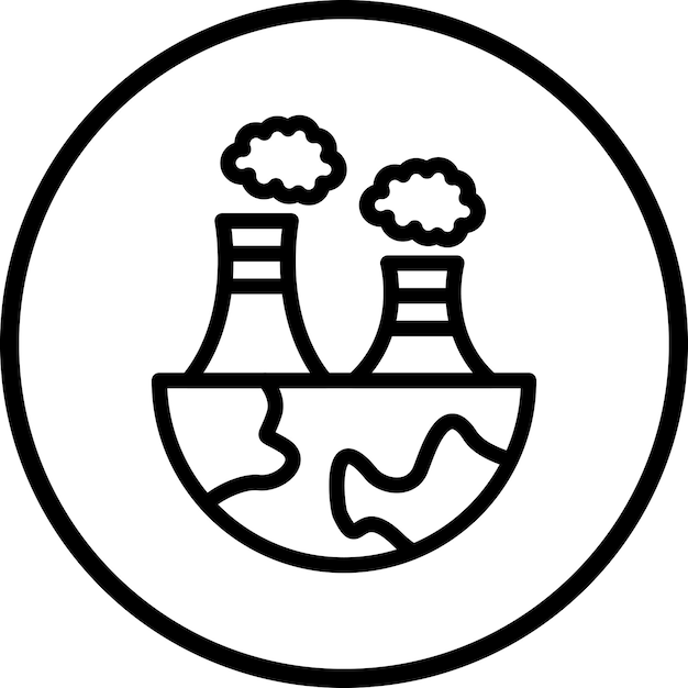 Estilo del icono de la contaminación del aire