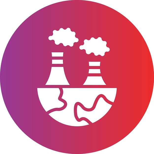 Estilo del icono de la contaminación del aire