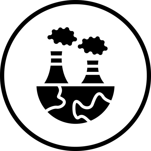 Estilo del icono de la contaminación del aire