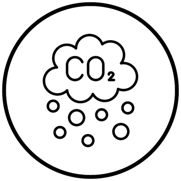 Estilo del icono de contaminación por CO2