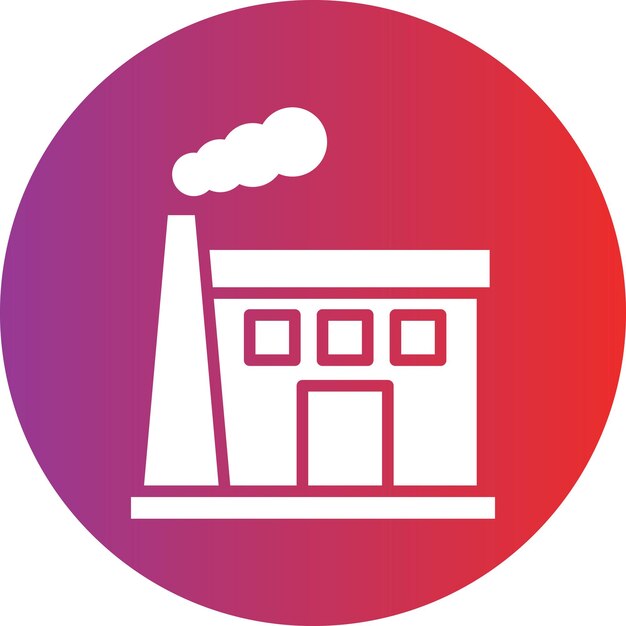 Estilo de icono de contaminación de la fábrica de diseño vectorial