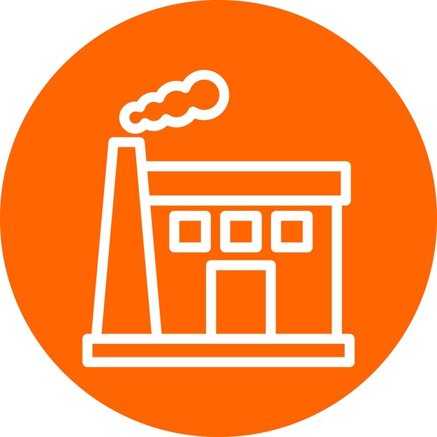 Estilo de icono de contaminación de la fábrica de diseño vectorial