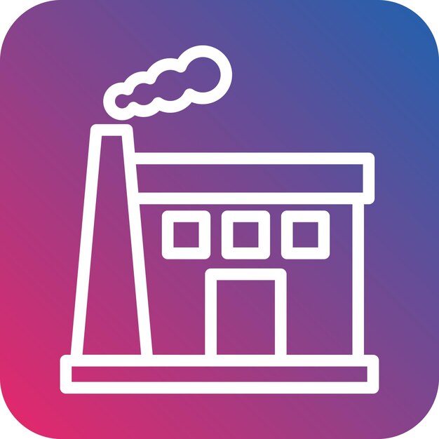 Estilo de icono de contaminación de la fábrica de diseño vectorial