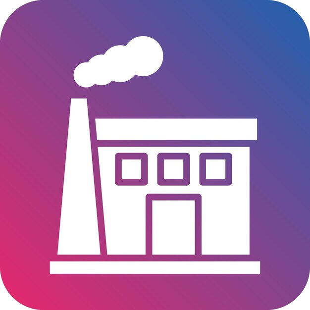 Estilo de icono de contaminación de la fábrica de diseño vectorial