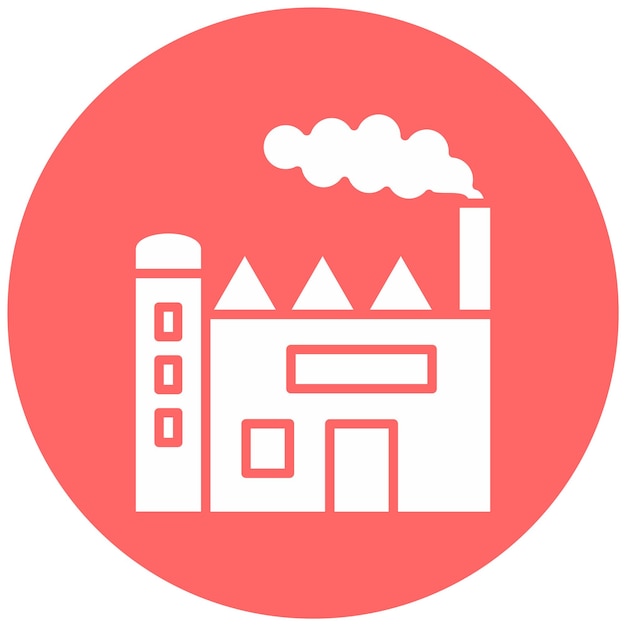 Estilo de icono de contaminación de la fábrica de diseño vectorial