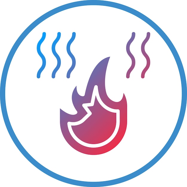 Estilo del icono de contaminación por fuego de diseño vectorial
