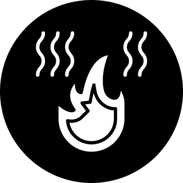 Estilo del icono de contaminación por fuego de diseño vectorial