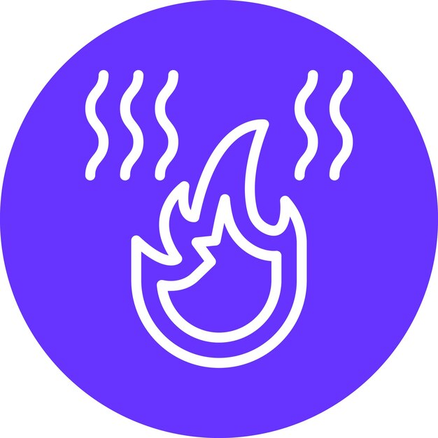 Vector estilo del icono de contaminación por fuego de diseño vectorial