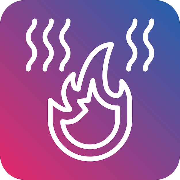 Estilo del icono de contaminación por fuego de diseño vectorial