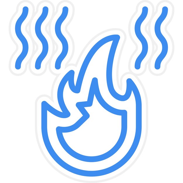 Estilo del icono de contaminación por fuego de diseño vectorial
