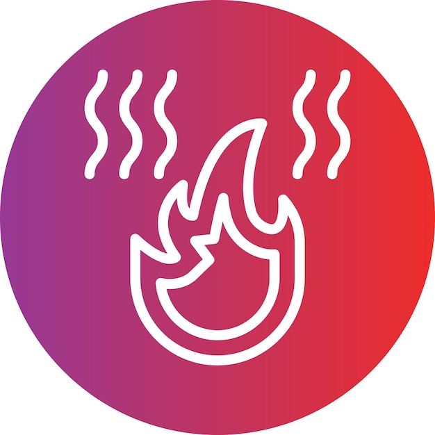 Estilo del icono de contaminación por fuego de diseño vectorial