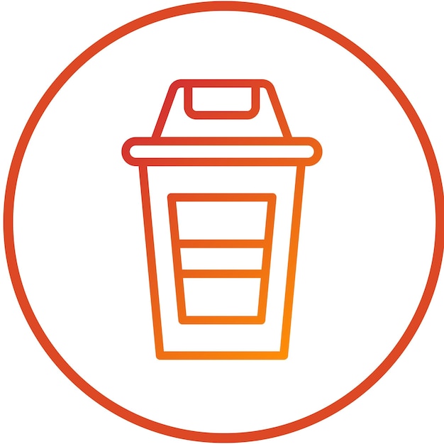 Estilo del icono del contenedor de basura de diseño vectorial