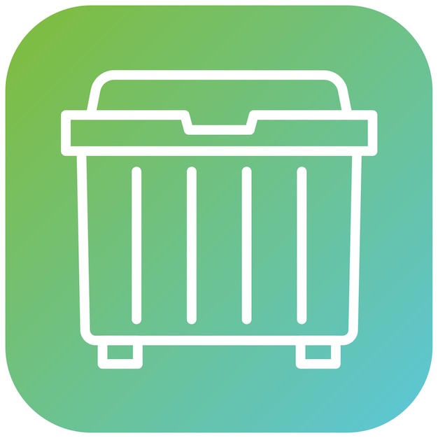 Estilo del icono del contenedor de basura de diseño vectorial
