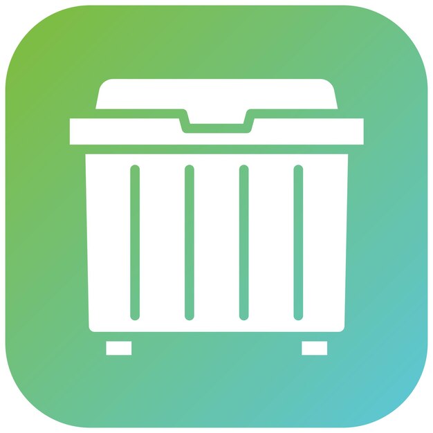 Estilo del icono del contenedor de basura de diseño vectorial