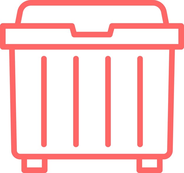 Estilo del icono del contenedor de basura de diseño vectorial