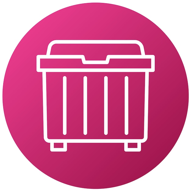 Estilo del icono del contenedor de basura de diseño vectorial