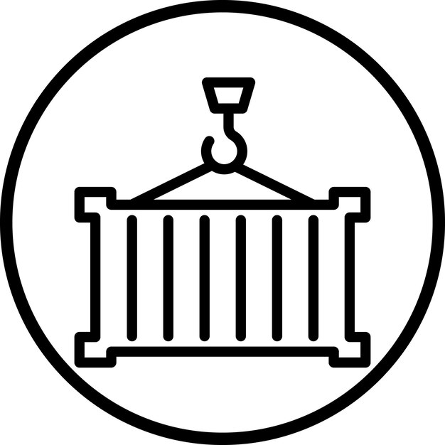 Estilo del icono del contenedor de diseño vectorial
