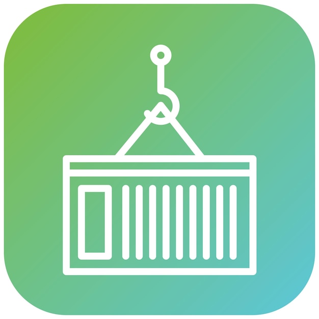 Estilo del icono del contenedor de diseño vectorial