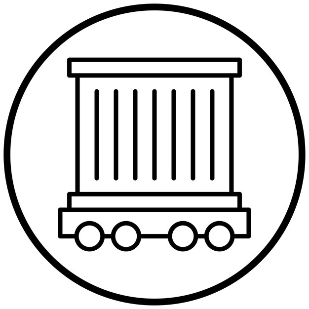Estilo del icono del contenedor de diseño vectorial