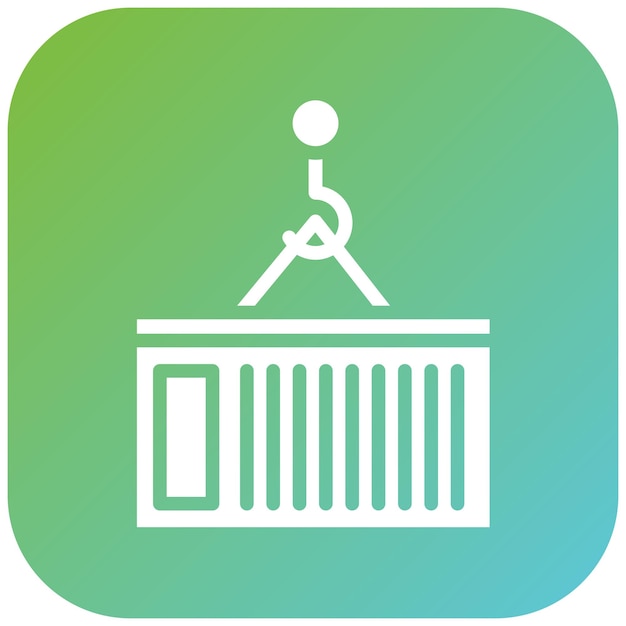 Estilo del icono del contenedor de diseño vectorial