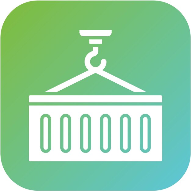 Estilo del icono del contenedor de diseño vectorial