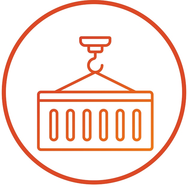 Estilo del icono del contenedor de diseño vectorial