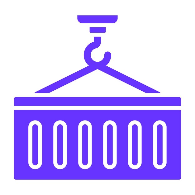 Estilo del icono del contenedor de diseño vectorial
