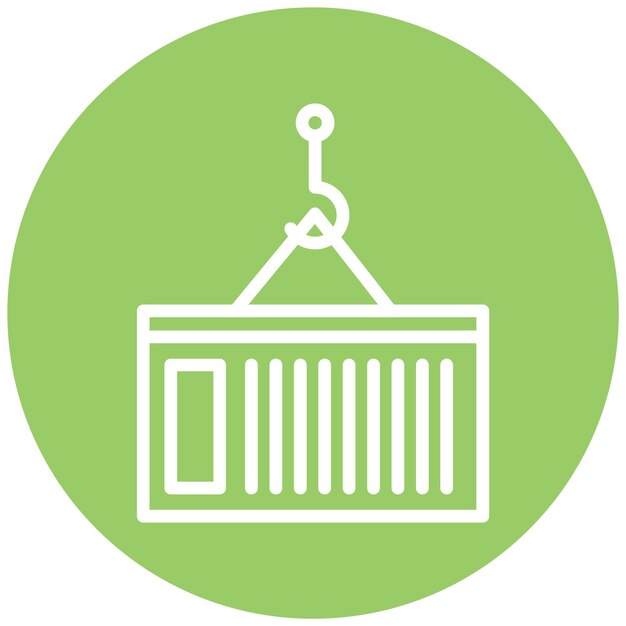 Estilo del icono del contenedor de diseño vectorial