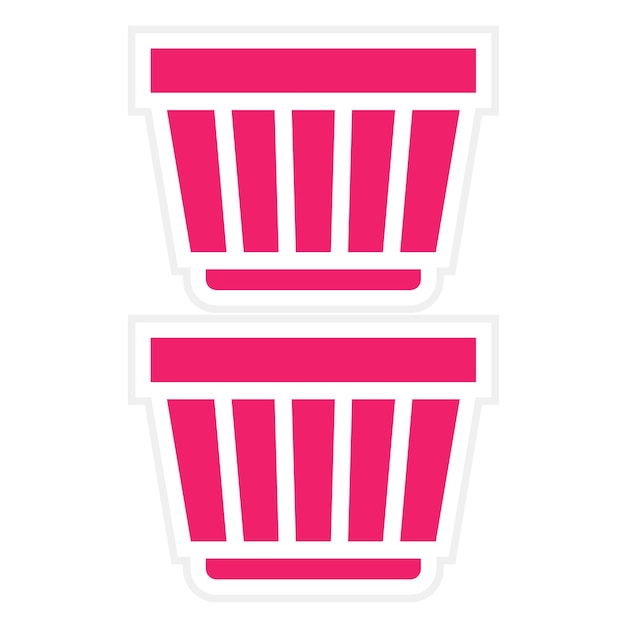 Estilo de icono de contenedor de plástico de diseño vectorial