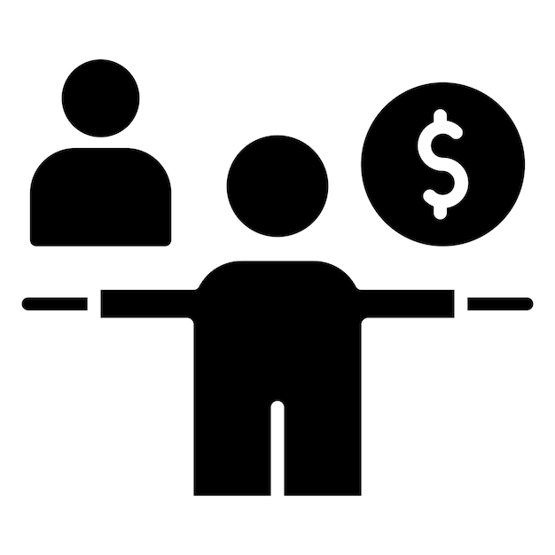 Estilo del icono de contrapeso de diseño vectorial