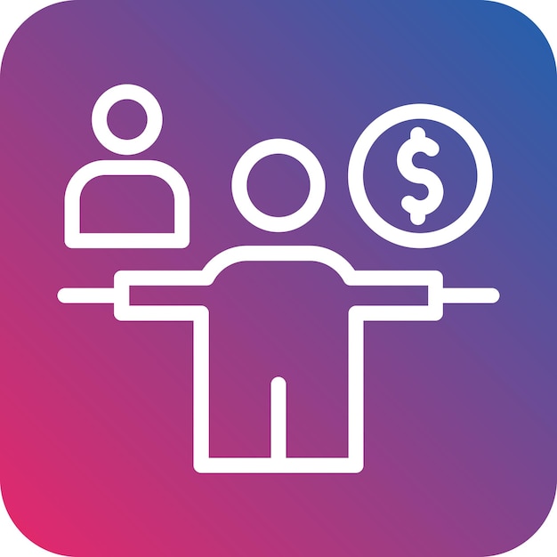 Estilo del icono de contrapeso de diseño vectorial