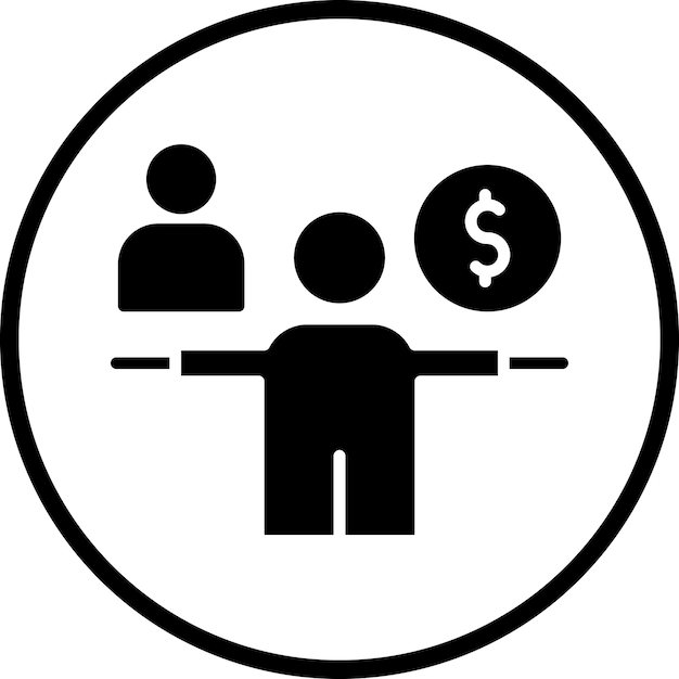 Estilo del icono de contrapeso de diseño vectorial