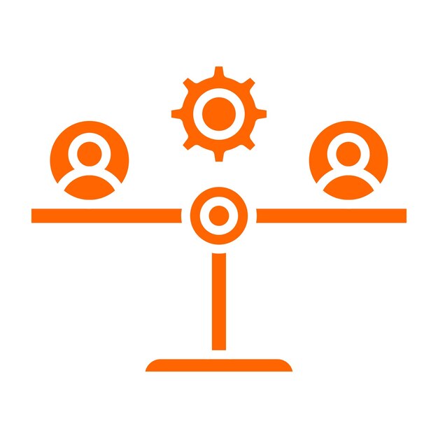 Estilo del icono de contrapeso de diseño vectorial