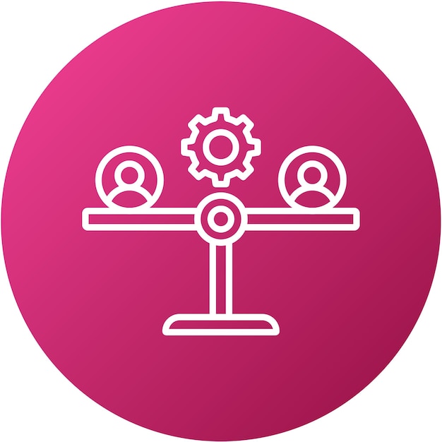 Estilo del icono de contrapeso de diseño vectorial