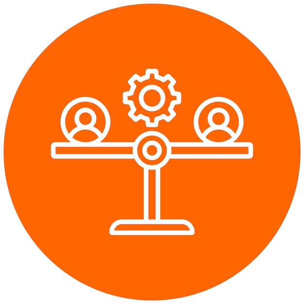 Estilo del icono de contrapeso de diseño vectorial