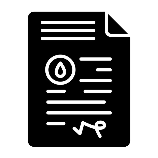 Estilo del icono del contrato de aceite de diseño vectorial