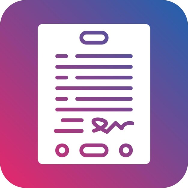 Estilo del icono del contrato digital