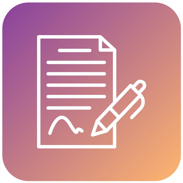Estilo del icono del contrato de diseño vectorial
