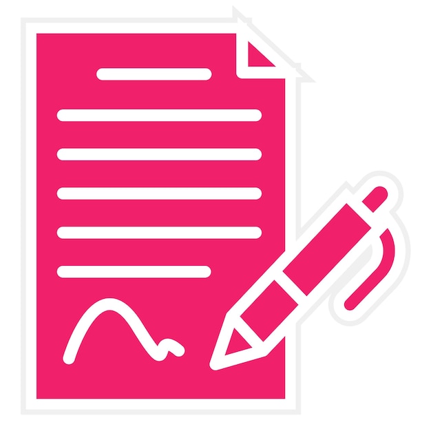 Estilo del icono del contrato de diseño vectorial