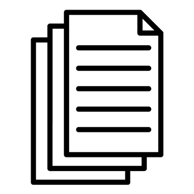 Estilo del icono del contrato de diseño vectorial