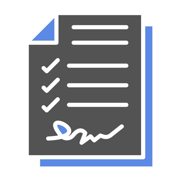 Estilo del icono del contrato de diseño vectorial
