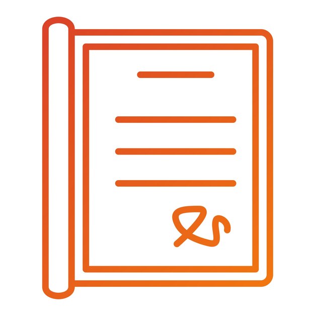 Estilo del icono del contrato de diseño vectorial